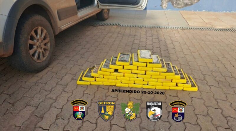 GEFRON apreende 45 kg de cocaína e causa prejuízo de quase R$ 1,2 milhão ao crime em MT