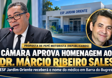 Câmara aprova nome do médico Márcio Ribeiro Sales em unidade de saúde de Barra do Bugres