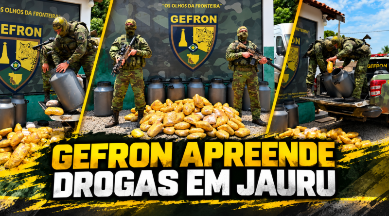 GEFRON apreende 73 kg de skunk escondidos em tambores de leite em Jauru